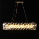 Loft Industry Modern - Spiral Glass Oval Chandelier